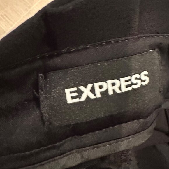 EXPRESS WOMENS High Rise Black Ankle Pants With Tie Waist 2 SHORT - Picture 7 of 9